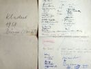 Listy pamětní knihy z výstavy Jitky a Květy Válových v Kladně v Domě Osvěty v roce 1958