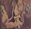 Jitka Válová, Poražený býk, 1957, olej, repro archiv sester Válových