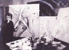 Jitka in her studio. Date unknown. Válová Sisters Archive