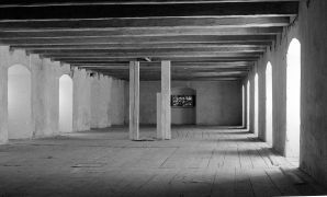 Emoke Vargová, Light installation, granary, Fungus - průzkum místa, 1994